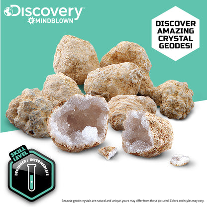 Discovery Mindblown STEM Toy Mystery Crystals Geode Excavation Science Kit 14pcs