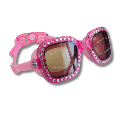 Bling2o Piazza Pink Vibrancy, Anti Fog, No Leak, Non Slip and UV Protection Kids Swim Goggles