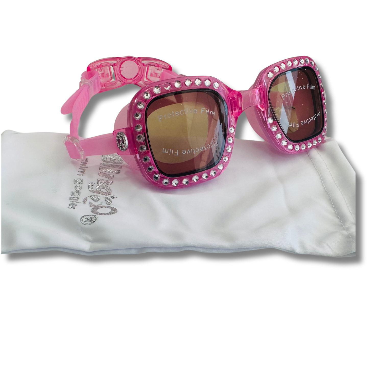 Bling2o Piazza Pink Vibrancy, Anti Fog, No Leak, Non Slip and UV Protection Kids Swim Goggles