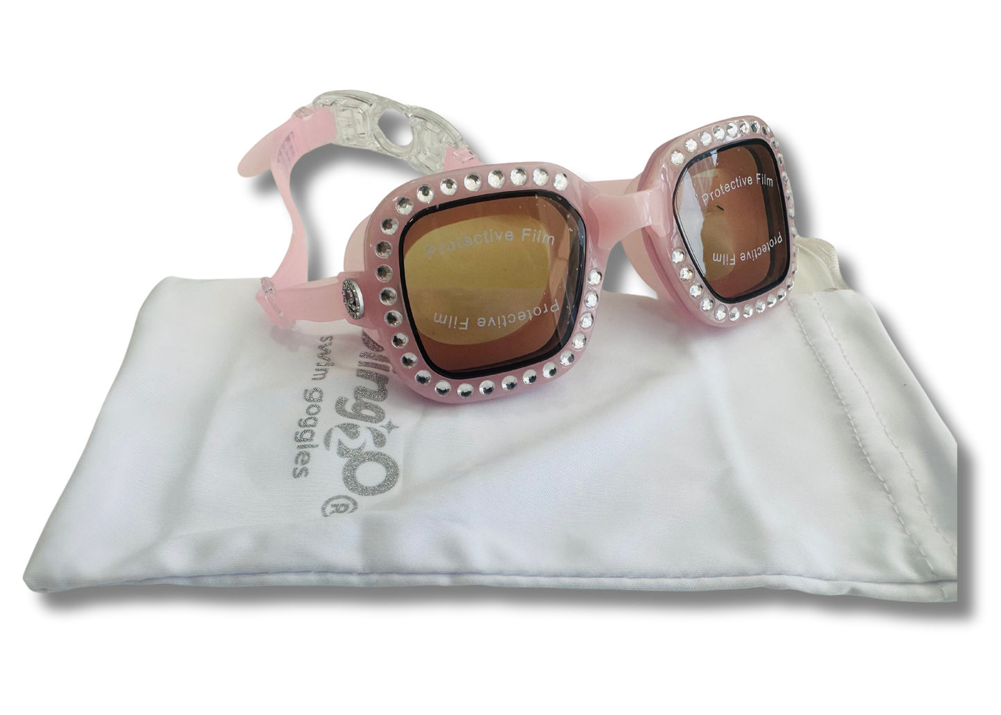 Bling2o Rose Quartz Vibrancy, Anti Fog, No Leak, Non Slip and UV Protection Kids Swim Goggles