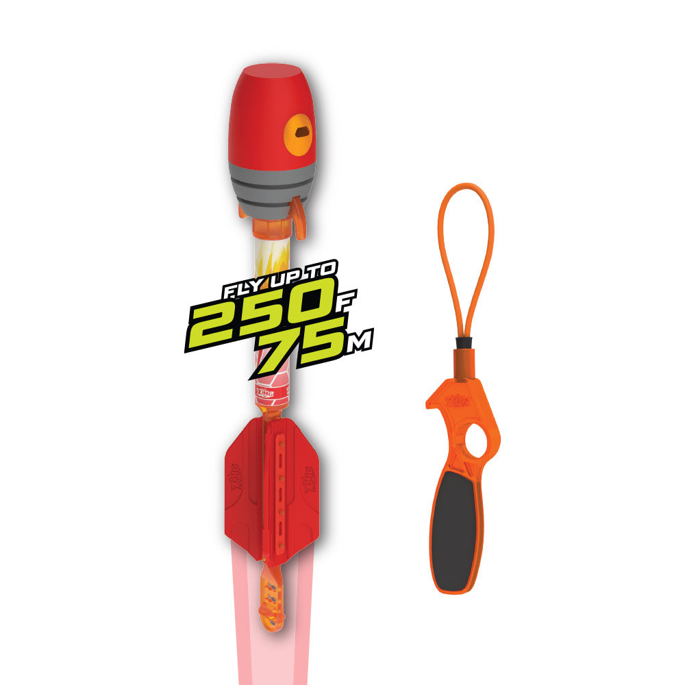 Zing Air Storm Sky Ripperz Supersonic Rocket Launcher Set Zonic Blaze Whistle Flyer, Bungee-Powered Rip-Zip Action, Long-Range Outdoor Flight Game for Kids Ages 8+.