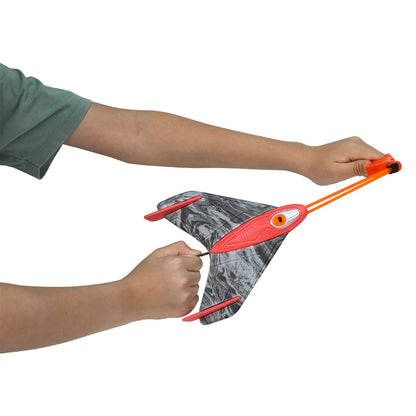 Zing Blast Off Sky Gliderz Foam Whistle Glider Set Pull-Tab Launcher, Sonic Blaze Screaming Flight, 120ft Looping & Gliding Outdoor Toy for Kids Ages 8+, Assorted Red & Green