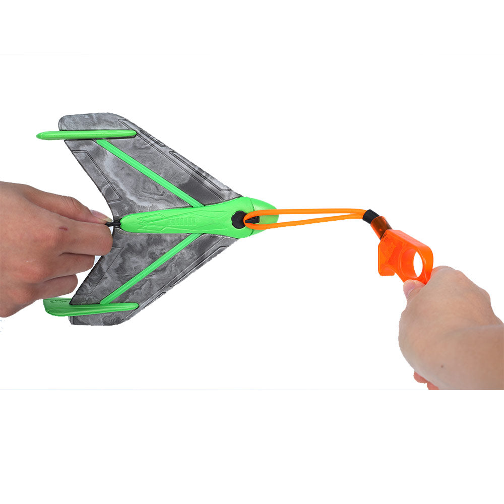 Zing Blast Off Sky Gliderz Foam Whistle Glider Set Pull-Tab Launcher, Sonic Blaze Screaming Flight, 120ft Looping & Gliding Outdoor Toy for Kids Ages 8+, Assorted Red & Green