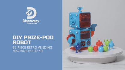 Discovery Mindblown STEM Toys DIY Prize-Pod 52-Piece Retro Vending Machine Build Kit