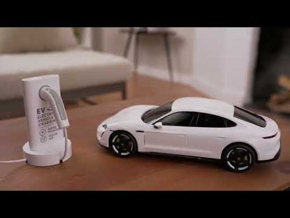 Sharper Image Officially Licensed Porsche Taycan Turbo S Remote Control Electric Car, Working LED Lights & USB-C Charging Station