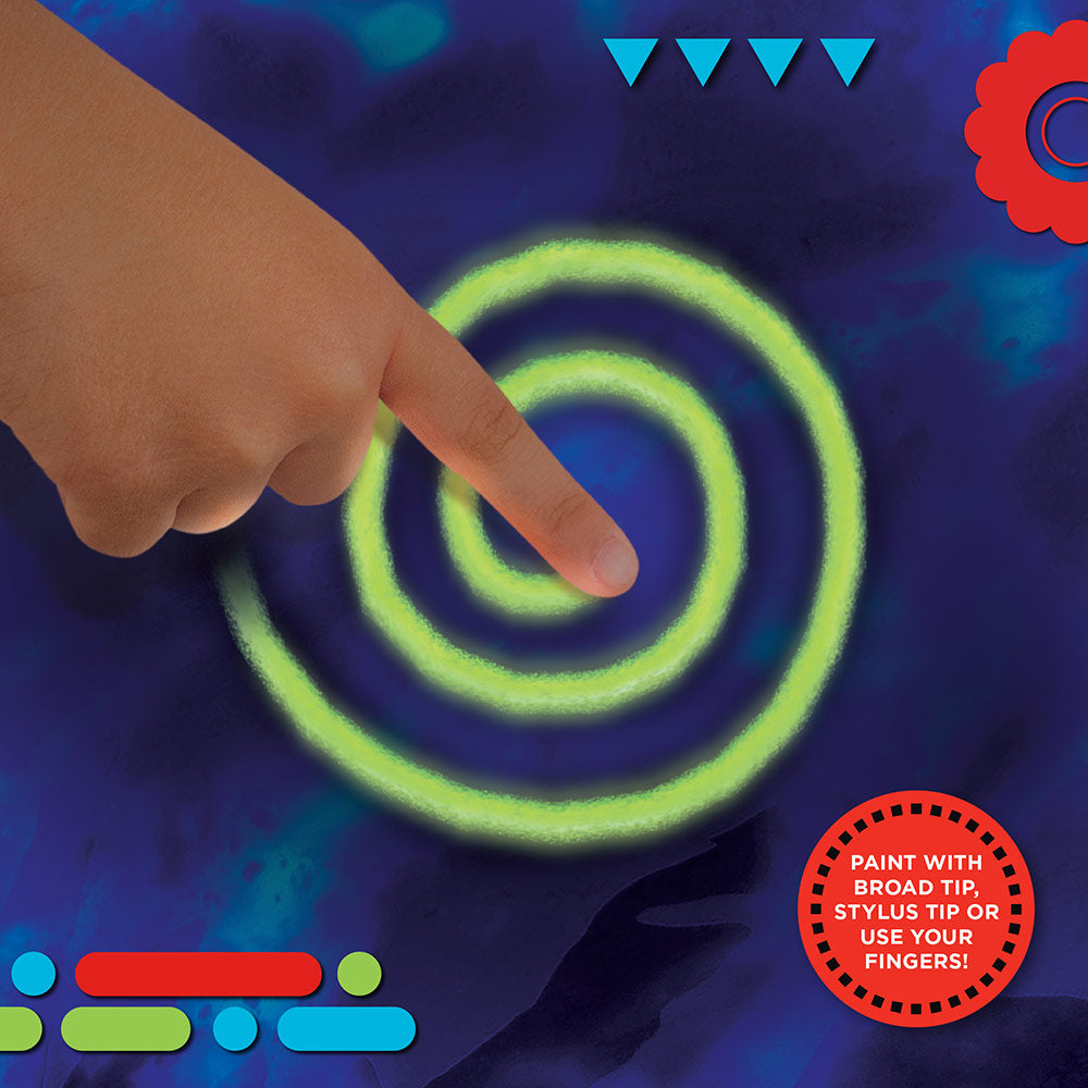 Discovery Kids Neon LED Glow Drawing Board Mess-Free Musical Art Pad