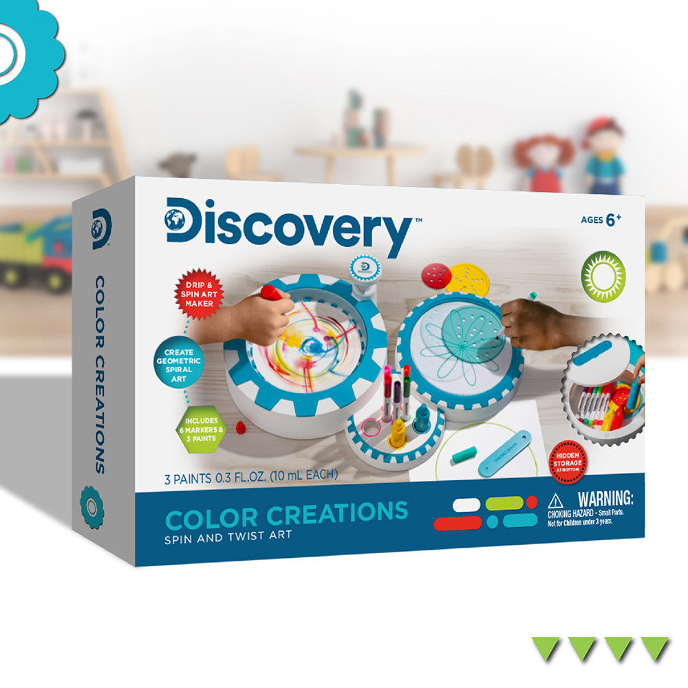 Discovery Kids Color Creations Dip and Spin Art Maker Set