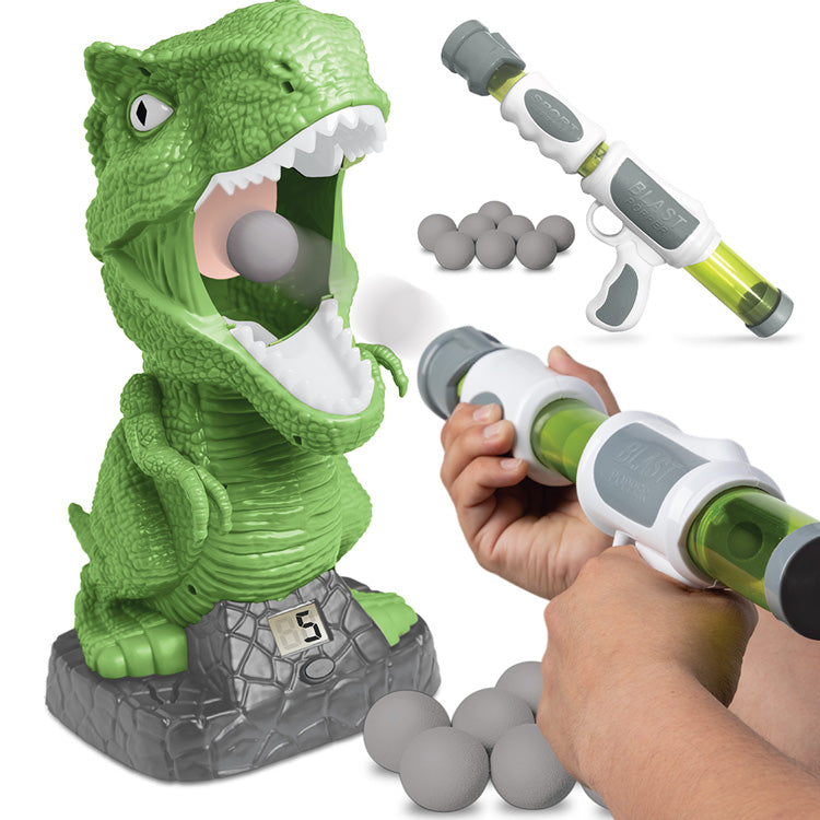 Discovery Kids Hungry T-Rex Feeding Shooting Soft Ball Indoor Safe Game with Sound