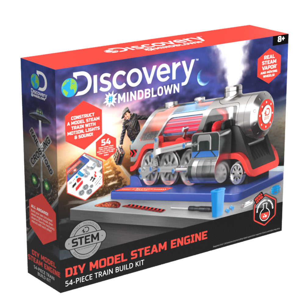 Discovery Mindblown Kids DIY Steam Engine 54-Piece Train Build Science ...
