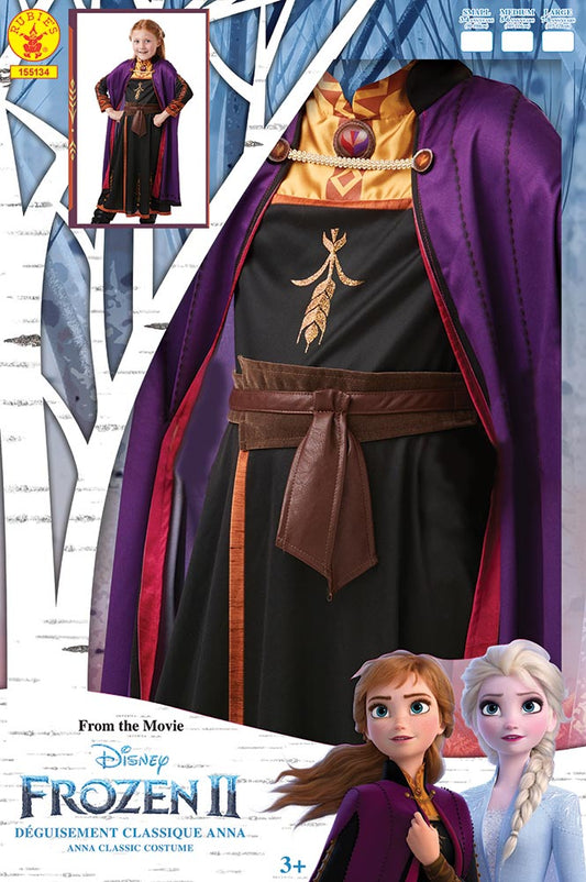 Rubies Official Disney Frozen 2 Anna Classic Travel Dress Child Costume