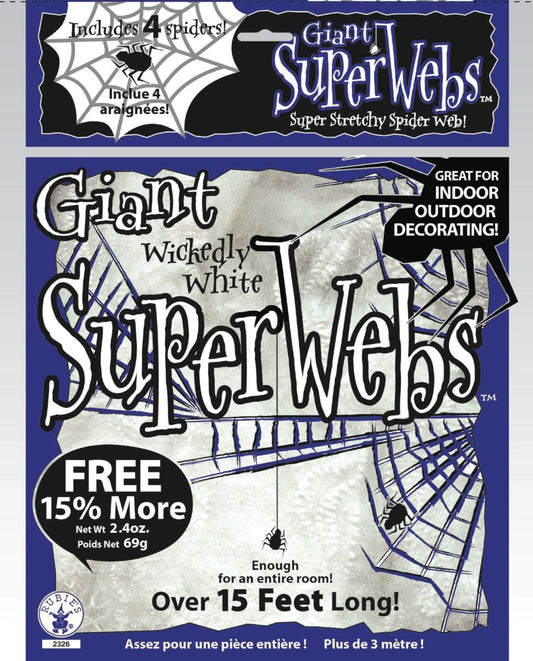 Rubie's Official Halloween Decoration White Spider Web 60 grams