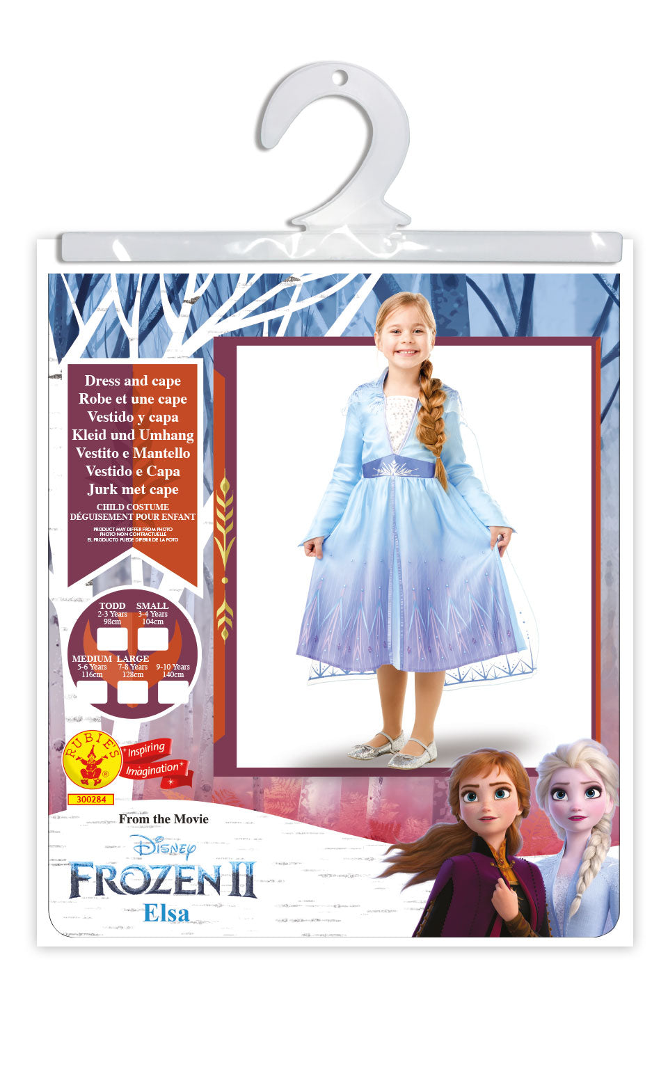 Rubies Disney Frozen 2 Classic Elsa Travel Dress Book Week and World Book  Day Child Costume