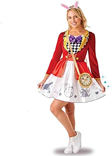 Rubies Official Disney Alice in Wonderland White Rabbit Costume Ladies Adult Costume