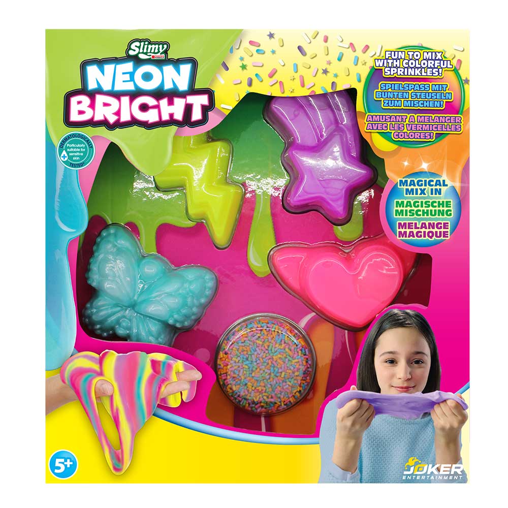 Slimy Neon Bright Super Set with Colorful Sprinkles
