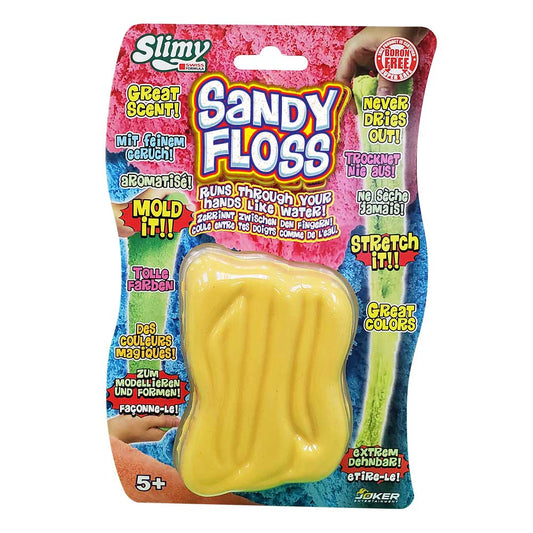 Slimy Sandy Floss Assorted Blistercard Swiss Formula for Safe, Creative Play 220 grams, 6 Different Colours