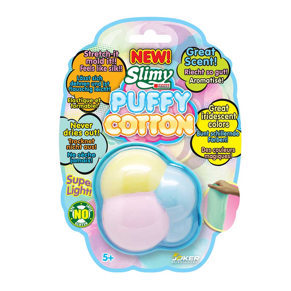 Slimy Puffy Cotton Stretch and Mold Rainbow-Like Colors  in Cloud Blistercard