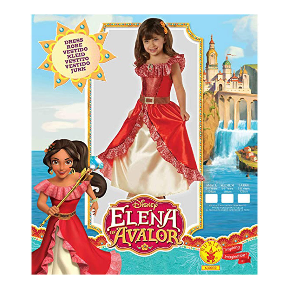 Rubies Official Disney Elena of Avalor Deluxe Girls Fancy Dress Book Week and World Book Day Child Childs Costume