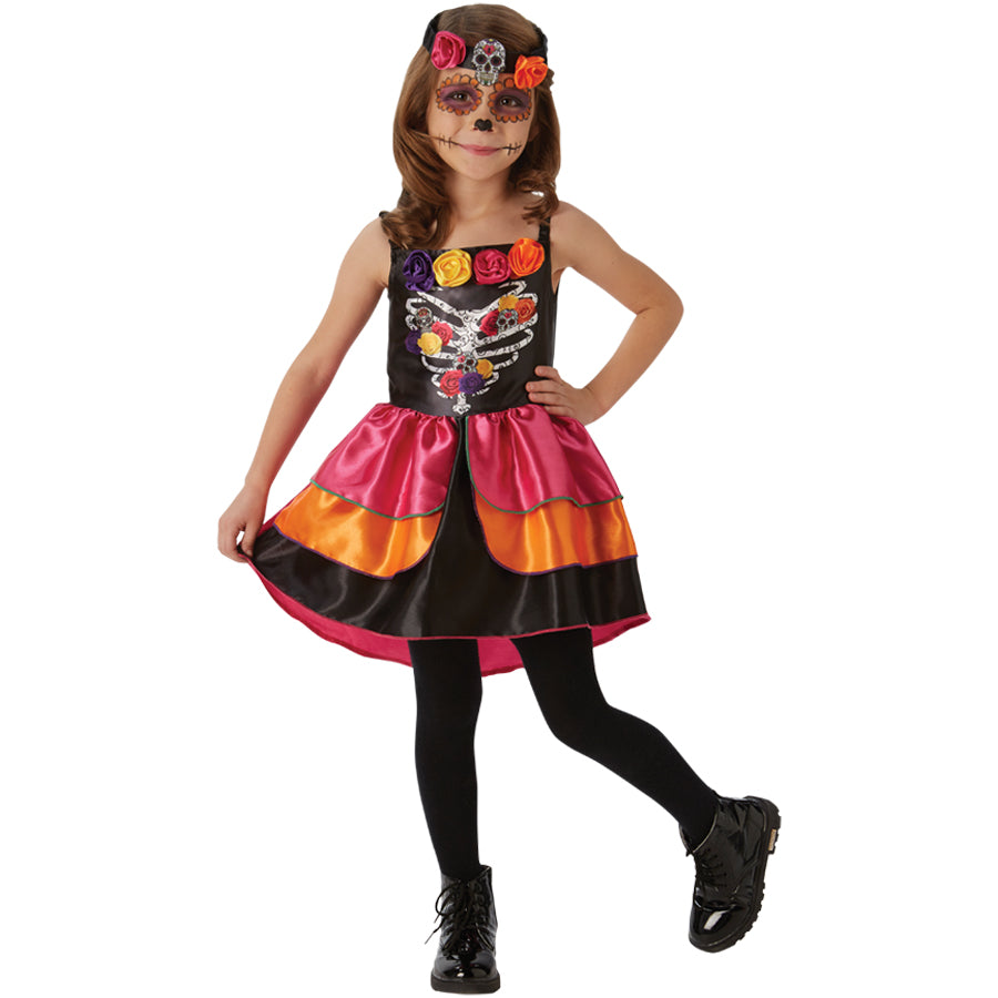 Halloween Sugar Skull Day of the Dead Girls Costume