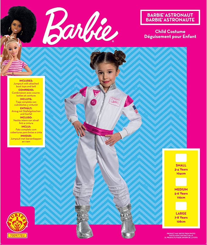 Rubie's Official Licensed Mattel Barbie Astronaut Book Week and World Book Day Child Costume