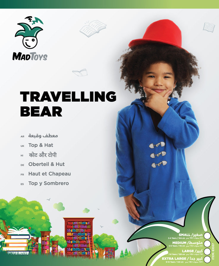 Mad Toys Travelling Bear Book Week and World Book Day Costumes