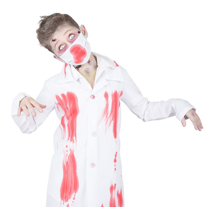 Mad Toys Zombie Doctor Coat and Mask Kids Halloween Costume