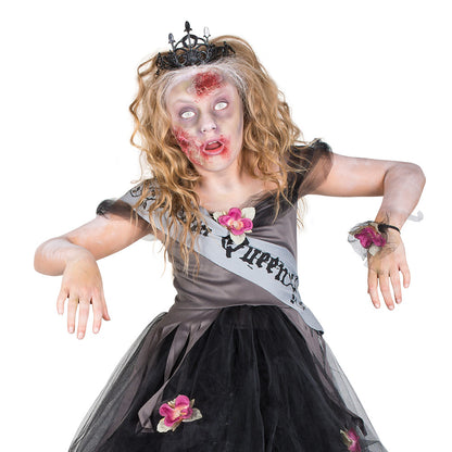 Mad Toys Zombie Prom Queen Dress with Accessories Kids Halloween Costume