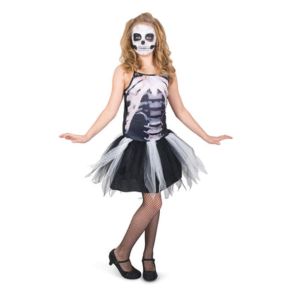 Mad Toys Skeleton Tutu Dress Kids Halloween Girls Costume