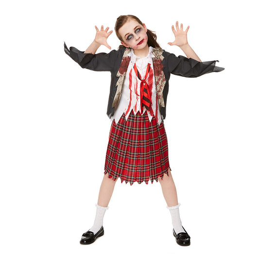 Mad Toys Zombie School Uniform Girl Dress Up Kids Halloween Costume