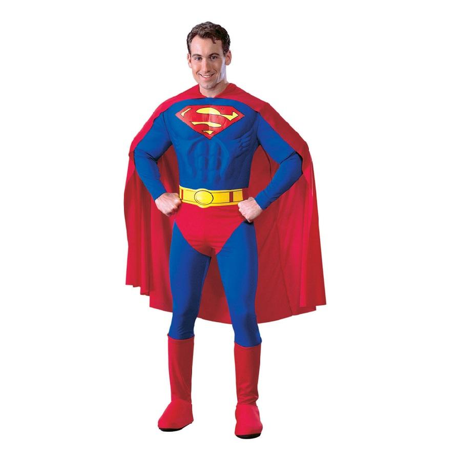 Warner Brothers DC Comics Adult Superman Muscle Chest Deluxe by Rubies Costume
