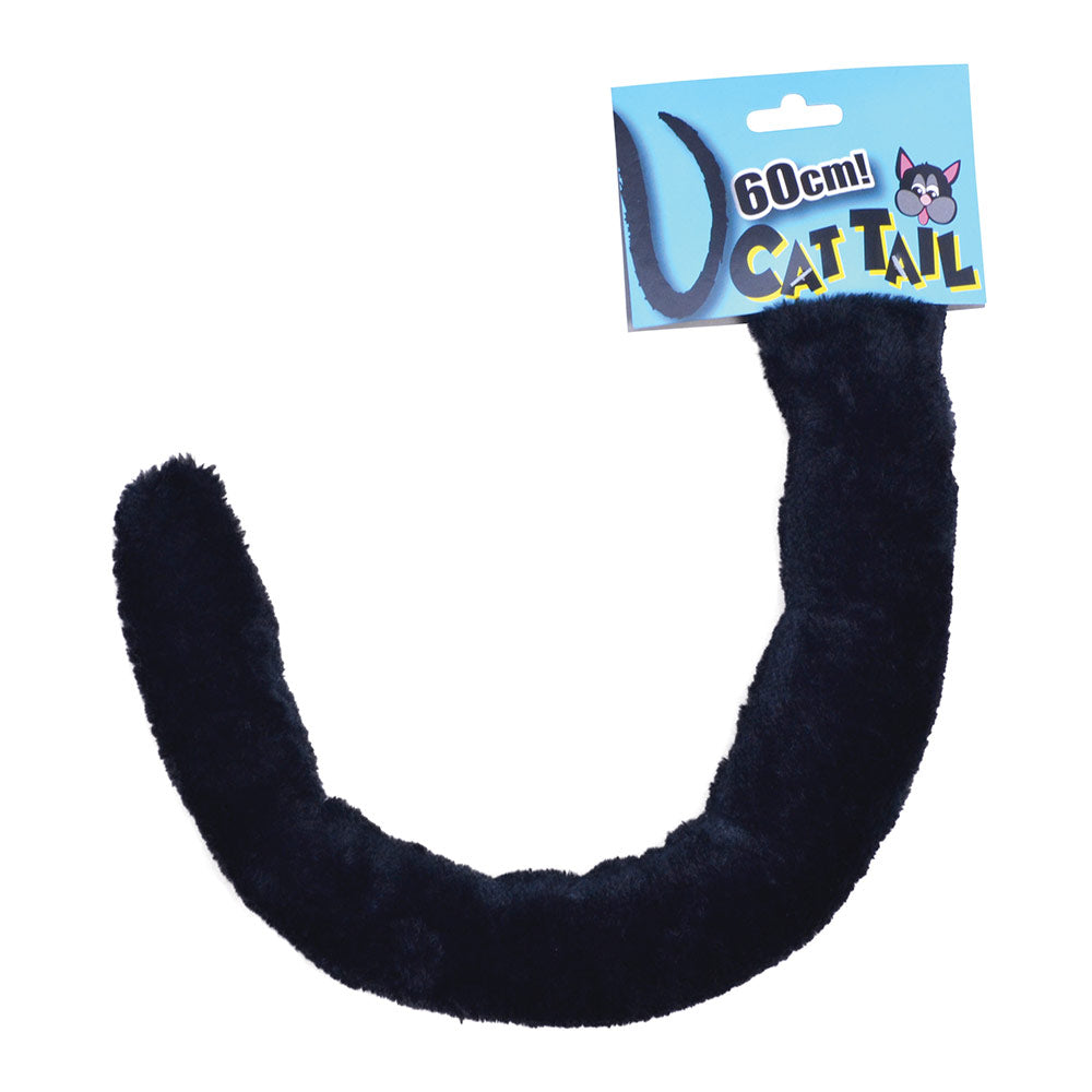 Furry Black Cat 60cm Tail Halloween Costume Accessory