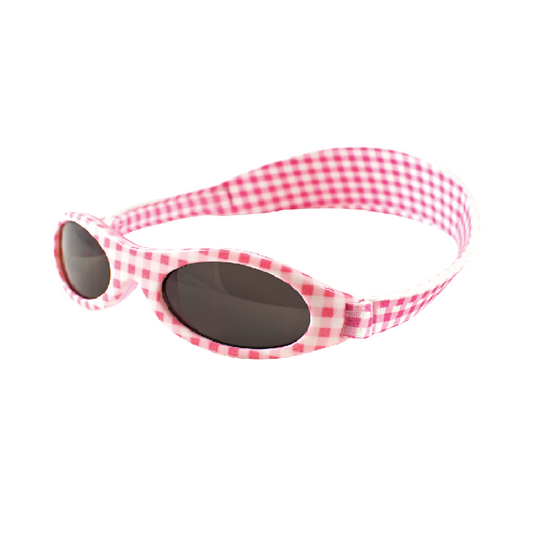 Baby Pink Check Sunglasses with headstrap