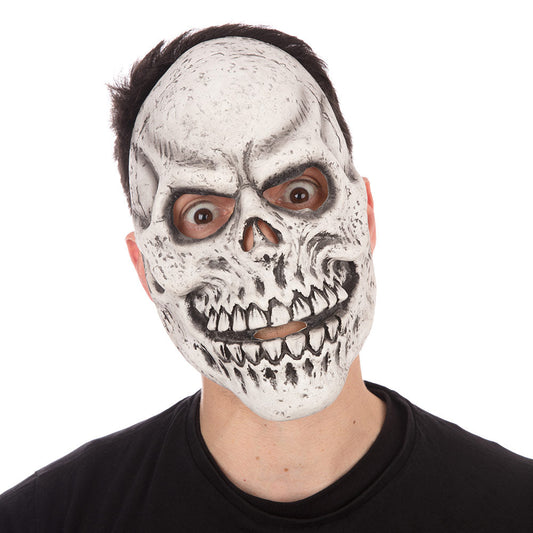 Skeleton Grin White Mask Adult Halloween Costume Accessory