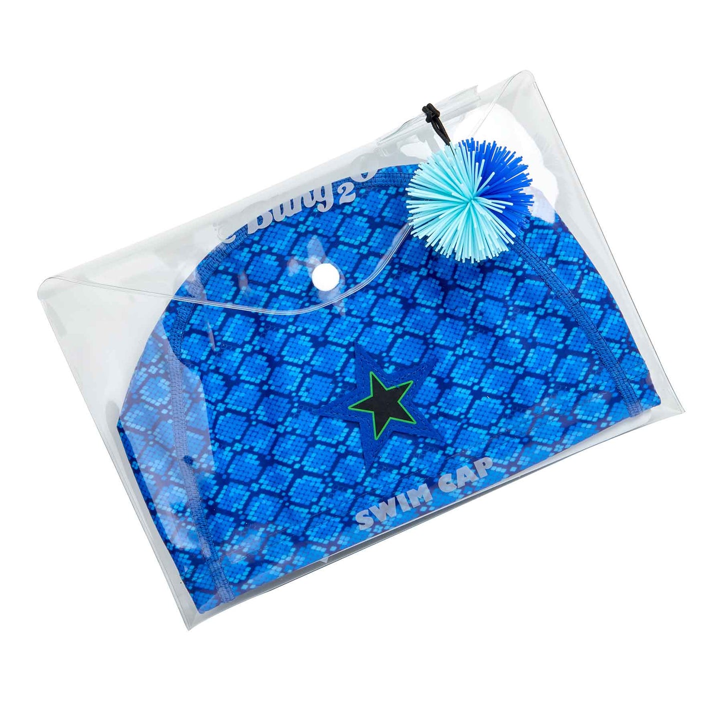 Bling2o Royal Blue Snake Print Star Swim Cap Pack
