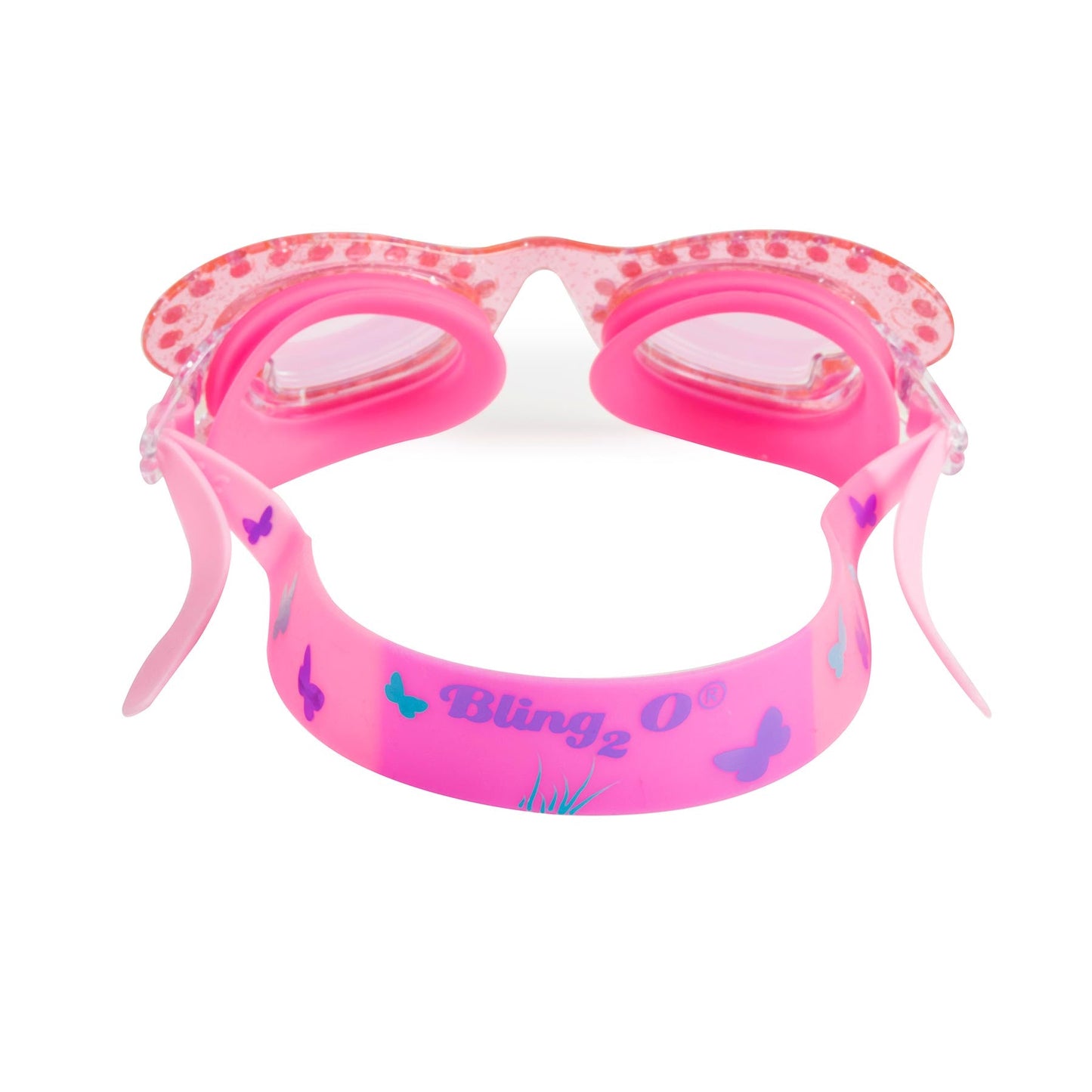 Bling2o Butterfly Swim Goggles Painted Lady Pink Strap