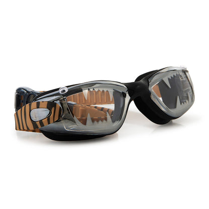 Bling2o Roar Eye of the Tiger, Anti Fog, No Leak, Non Slip and UV Protection Black Swim Goggles for Kids
