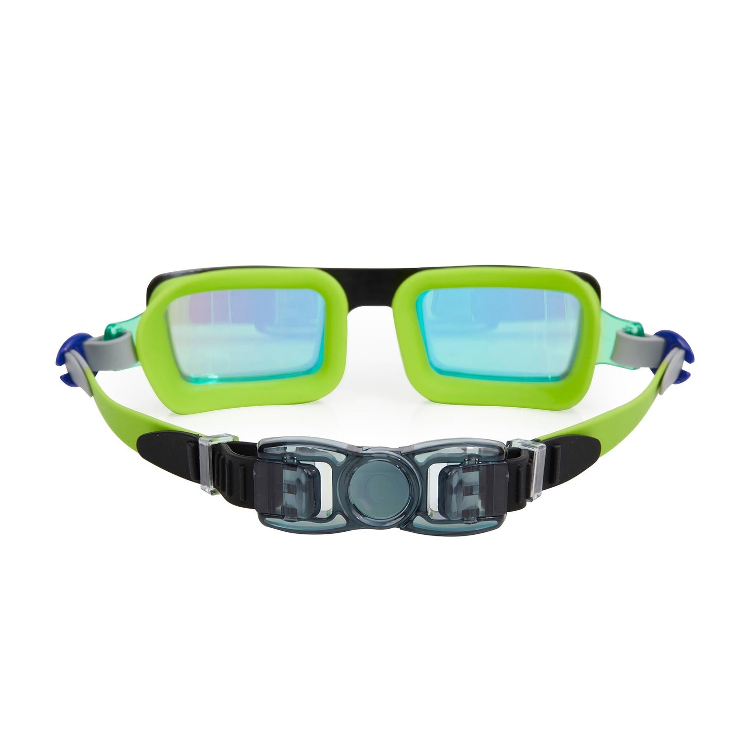 Bling2o Electric 80's Retro Swim Goggles Laser Lime Strap