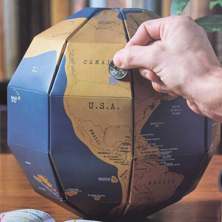 World Traveller Scratch Off Globe