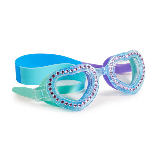 Bling2O Je T'aime Mint Blue Swim Goggles for Kids