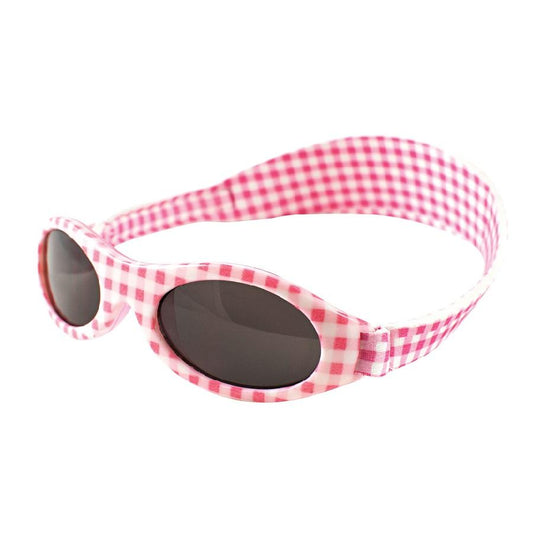 Pink check Sunglasses with head side strap 