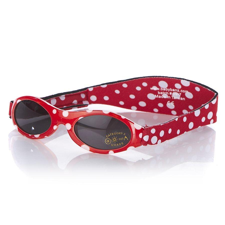 Red polka dot Sunglasses with head side strap 