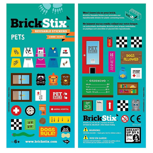 Pets Themed stickers in green pack