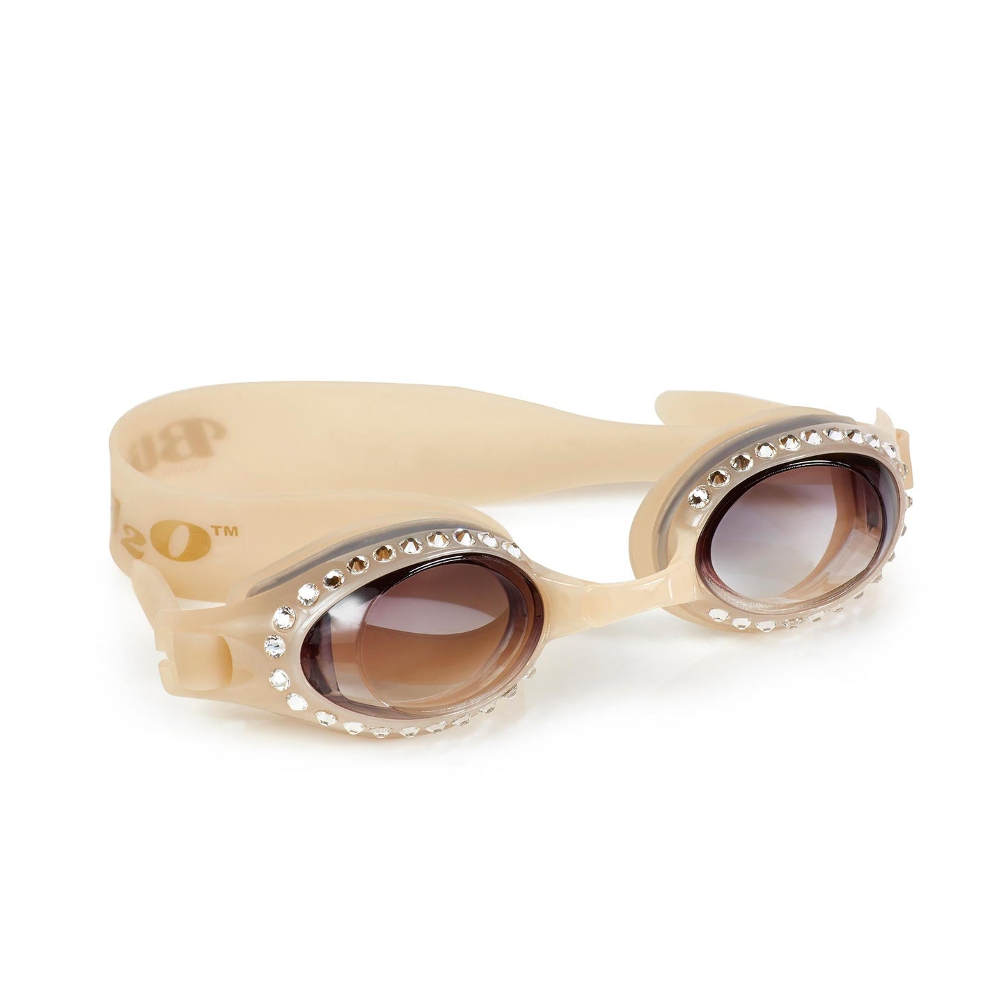 Bling2o Retro Opaque Swarovski Crystal Swim Goggles Vanilla