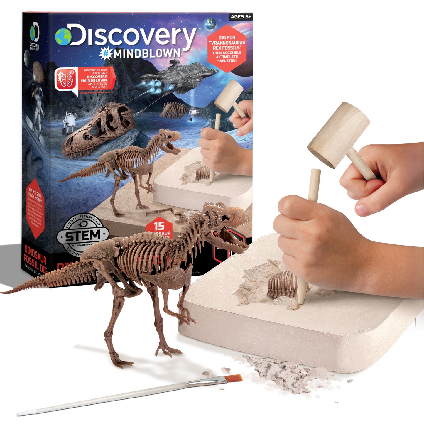 Discovery Mindblown STEM Dinosaur Fossil Dig T-Rex Excavation Kit